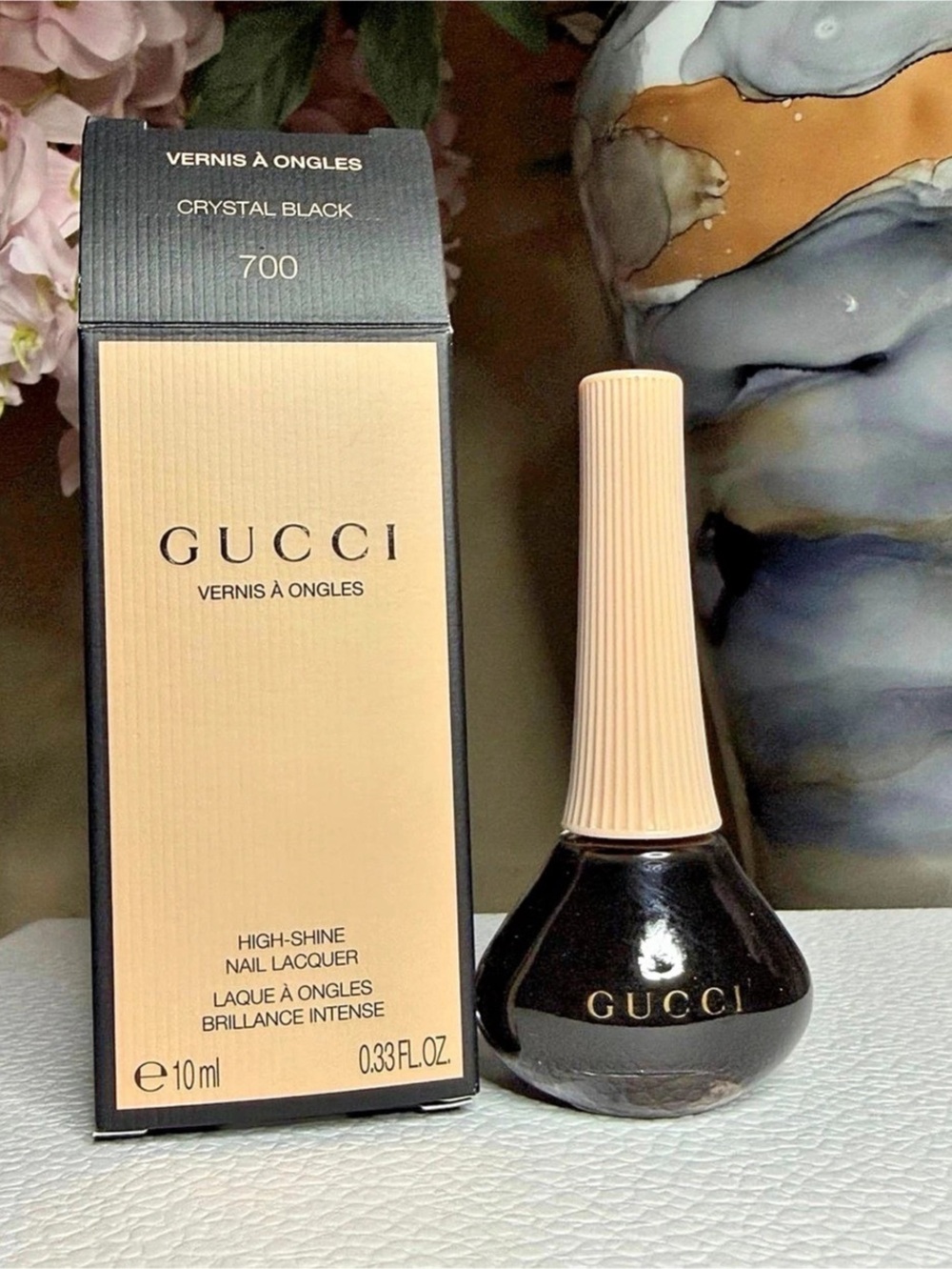 Gucci Vernis à Ongles Crystal Black 700 Black Nail Lacquer NWT